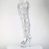 BEJEWELED-3017HG-RSF Overknee Plateau Stiefel mit Strass in silber von Pleaser – Ansicht 3