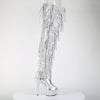 BEJEWELED-3017HG-RSF Overknee Plateau Stiefel mit Strass in silber von Pleaser – Ansicht 5