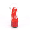 BEJEWELED-708DM Sandalette Plateauschuhe Rot Glitzer von Pleaser – Ansicht 2