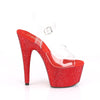 BEJEWELED-708DM Sandalette Plateauschuhe Rot Glitzer von Pleaser – Ansicht 5