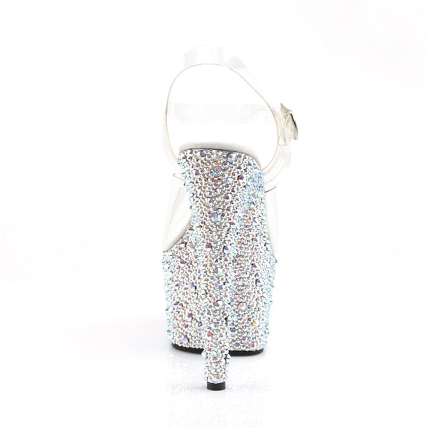 BEJEWELED-708MS Plateau Sandaletten Silber von Pleaser – Ansicht 4