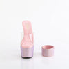 BEJEWELED-712RS - Plateau High Heel Pantoletten - Rosa mit Strass von Pleaser – Ansicht 2
