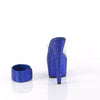 BEJEWELED-712RS Sandalette Plateauschuhe Blau Glitzer von Pleaser – Ansicht 4