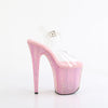 BEJEWELED-808RRS - Plateau High Heel Sandaletten - Rosa mit Strass von Pleaser – Ansicht 5