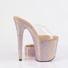 BEJEWELED-812RS Plateau Pantoletten Rose Gold Glitzer von Pleaser – Ansicht 5