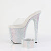 BEJEWELED-812RS Plateau Pantoletten Silber Glitzer von Pleaser – Ansicht 3