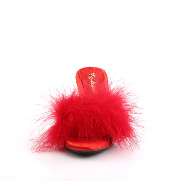 BELLE-301F Pantoletten Rot von Fabulicious – Ansicht 2