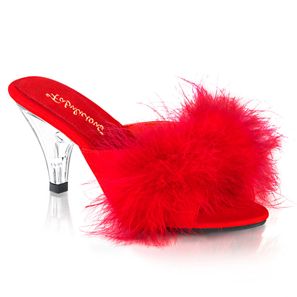 BELLE-301F Pantoletten Rot von Fabulicious