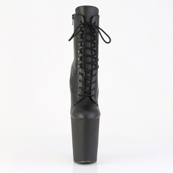 BEWITCHED-1020 Plateau Pony Stiefeletten - Schwarz Matt von Pleaser – Ansicht 2