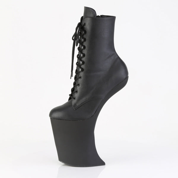 BEWITCHED-1020 Plateau Pony Stiefeletten - Schwarz Matt von Pleaser – Ansicht 3