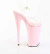 BEYOND-008 Plateau Sandaletten Transparent/Rosa von Pleaser – Ansicht 5