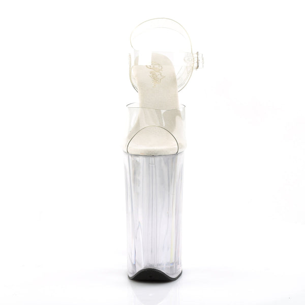 BEYOND-008 Plateau Sandaletten Weiß/Transparent von Pleaser – Ansicht 2