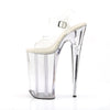 BEYOND-008 Plateau Sandaletten Weiß/Transparent von Pleaser – Ansicht 3