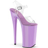BEYOND-008 Plateau Sandaletten Transparent/Lila von Pleaser