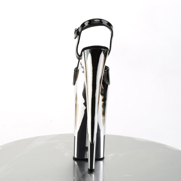 BEYOND-009 Plateau Sandaletten Schwarz/Chrom von Pleaser – Ansicht 4