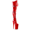 BEYOND-3028 Overkneestiefel Plateaustiefel Rot von Pleaser