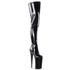 BEYOND-4000 Plateau Overknee Stiefel Lack Schwarz von Pleaser