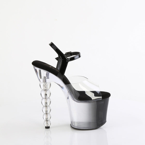 BLISS-708-1BC - Plateau High Heel Sandaletten - Schwarz/Transparent von Pleaser – Ansicht 5