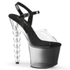 BLISS-708-1BC - Plateau High Heel Sandaletten - Schwarz/Transparent von Pleaser