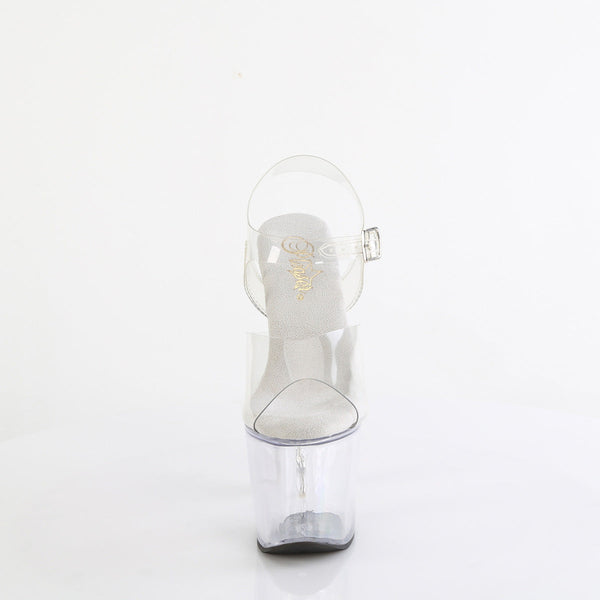 BLISS-708 - Plateau High Heel Sandaletten - Transparent von Pleaser – Ansicht 2