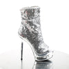 BLONDIE-R-1008 Plateau Stiefeletten Silber von Pleaser – Ansicht 5