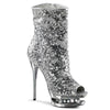 BLONDIE-R-1008 Plateau Stiefeletten Silber von Pleaser