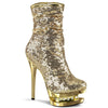 BLONDIE-R-1009 Plateau Stiefeletten - Gold von Pleaser