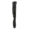 BLONDIE-R-3011 Plateau Overknee Stiefel - Schwarz von Pleaser – Ansicht 2