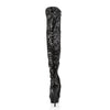 BLONDIE-R-3011 Plateau Overknee Stiefel - Schwarz von Pleaser – Ansicht 4