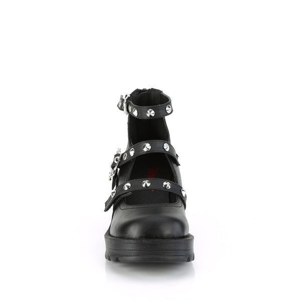 BRATTY-30 Plateau Schuhe Schwarz Matt von DemoniaCult – Ansicht 2