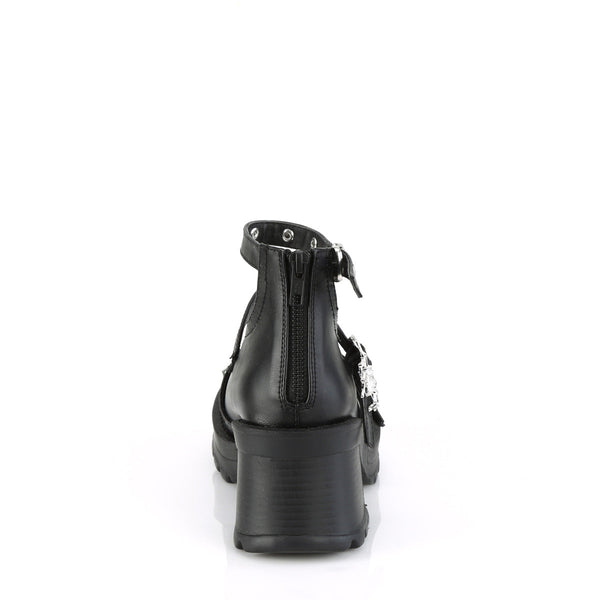 BRATTY-30 Plateau Schuhe Schwarz Matt von DemoniaCult – Ansicht 4