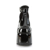 CAMEL-103 Pleateau Sandaletten Schwarz Lack von DemoniaCult – Ansicht 2