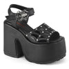 CAMEL-17 Plateau Sandaletten - Schwarz Matt von DemoniaCult