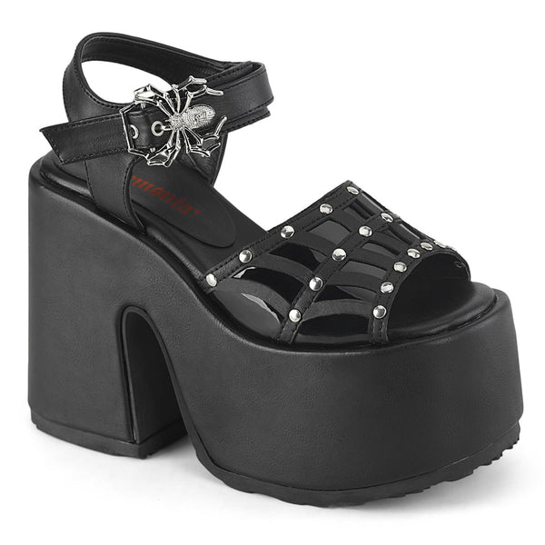 CAMEL-17 Plateau Sandaletten - Schwarz Matt von DemoniaCult