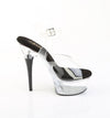 CAPTIVA-608 Plateau Sandaletten Transparent/Schwarz Strass von Pleaser – Ansicht 5