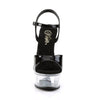CAPTIVA-609 Plateau Sandaletten Schwarz/Transparent Strass von Pleaser – Ansicht 2