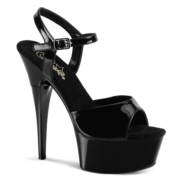 CAPTIVA-609 Plateau Sandaletten Schwarz Strass von Pleaser
