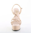 CAPTIVA-613 Plateau Sandaletten Beige Strass von Pleaser – Ansicht 2