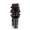 CHARADE-110 Plateau Stiefeletten Schwarz Matt Rot mit Schleifchen von DemoniaCult – Ansicht 4