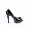 CHLOE-01 Plateau Pumps Lack Schwarz von Pleaser Pink Label – Ansicht 5