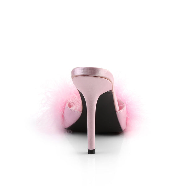 CLASSIQUE-01F Pantoletten Baby Pink von Fabulicious – Ansicht 4