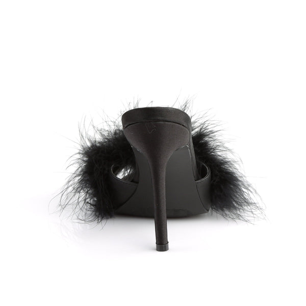 CLASSIQUE-01F Pantoletten - Schwarz von Fabulicious – Ansicht 4