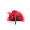 CLASSIQUE-01F Pantoletten Rot von Fabulicious – Ansicht 4
