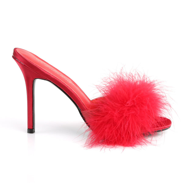 CLASSIQUE-01F Pantoletten Rot von Fabulicious – Ansicht 5