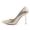 CLASSIQUE-20 Pumps Gold Glitzer von Pleaser – Ansicht 3