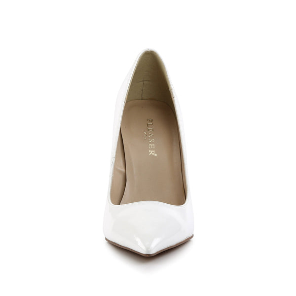 CLASSIQUE-20 Pumps Weiß Lack von Pleaser – Ansicht 2