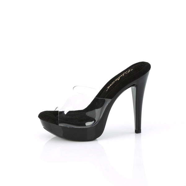 COCKTAIL-501 Plateau Pantoletten Schwarz/Transparent von Fabulicious – Ansicht 3