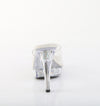 COCKTAIL-501RSI Plateau Pantoletten Glitzer Silber von Fabulicious – Ansicht 4