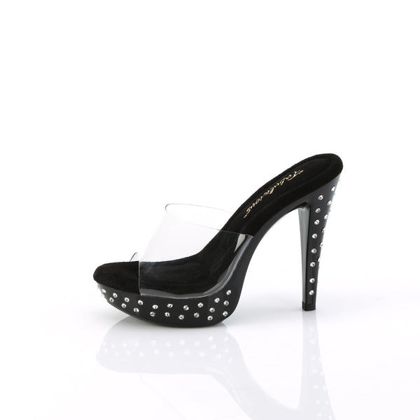 COCKTAIL-501SDT Plateau Pantoletten Schwarz von Fabulicious – Ansicht 3