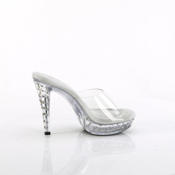 COCKTAIL-501SDT Plateau Pantoletten Transparent von Fabulicious – Ansicht 5